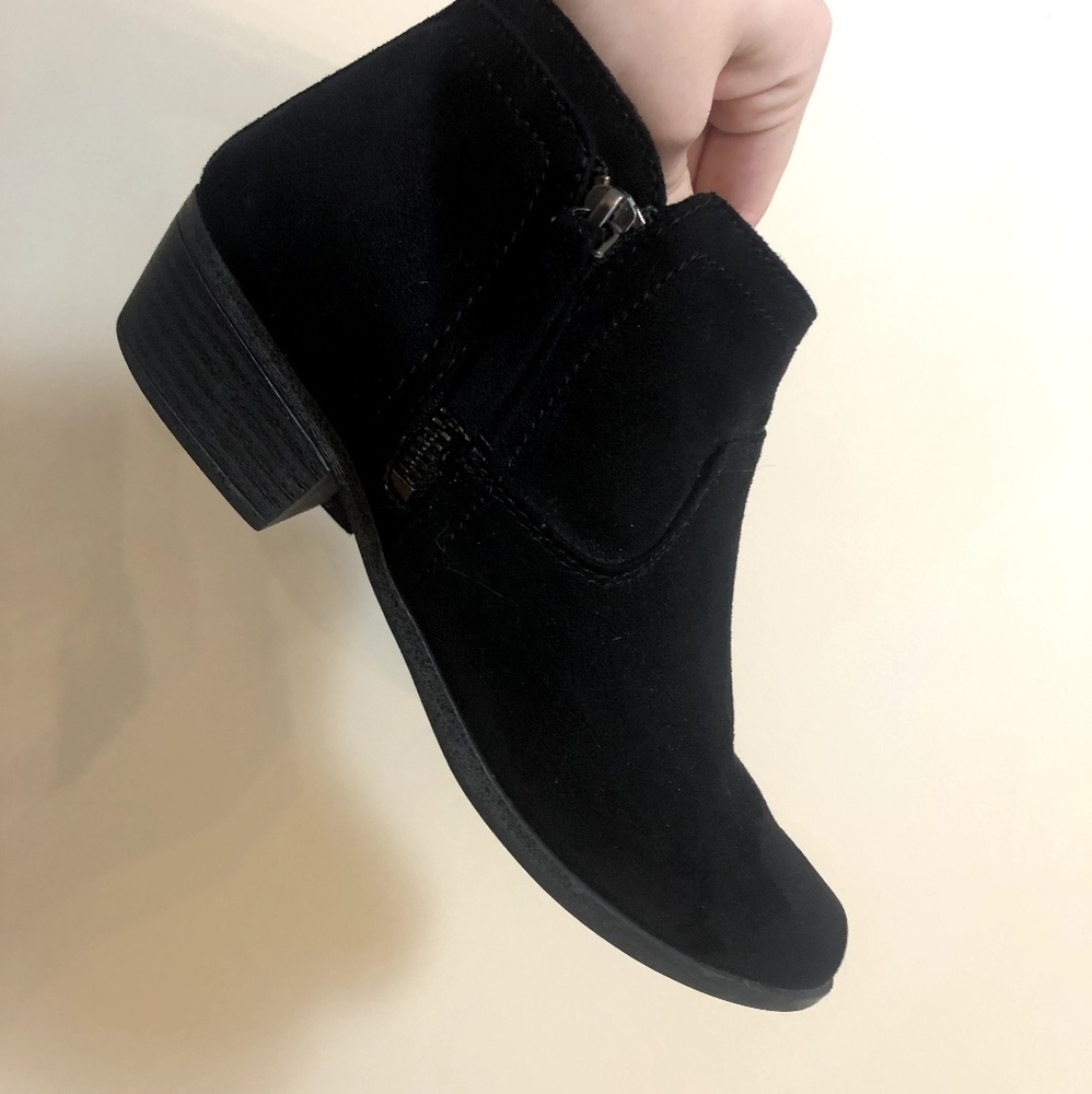 Black suede booties